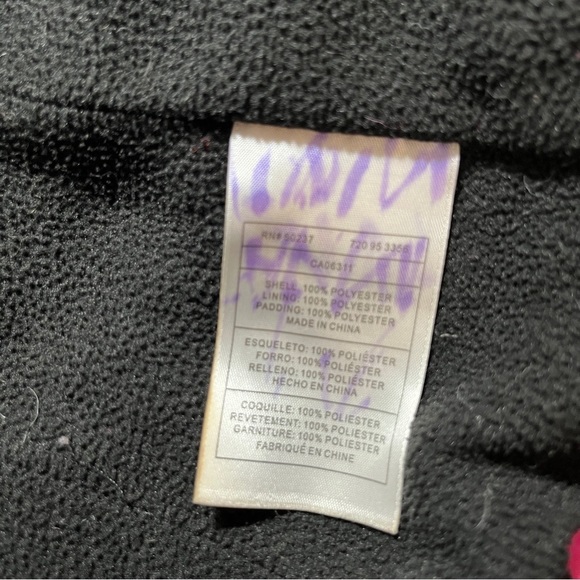 Puma Girl's Puff Jacket Black and Pink GUC Size 12 Winter Ready - Picture 7 of 8